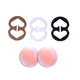 Charm Skins Bra Strap Clip Holder Hook –3 Pc Set Bundle Nipplecovers Racerback Conceal Straps