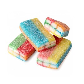 Smarty Stop Sour Licorice Filled Gummy Candy, Brick Shaped Bite-Sized Pieces (1 Pound (Pack of 1), Rainbow)