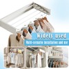 Sleclean Wall Mounted Drying Rack, Collapsible Drying Racks for Laundry,