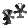 Wood Stove Fan 5 Blades Fireplace Fan Heat Powered Stove