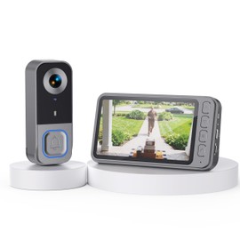 Video Doorbell Camera Wireless No Subscription No WiFi &APP , with Monitor