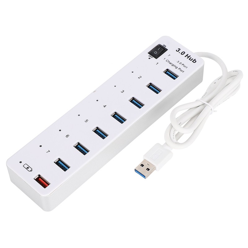 USB3.0 7 High Speed Hub USB Fast Charging Interface ABS
