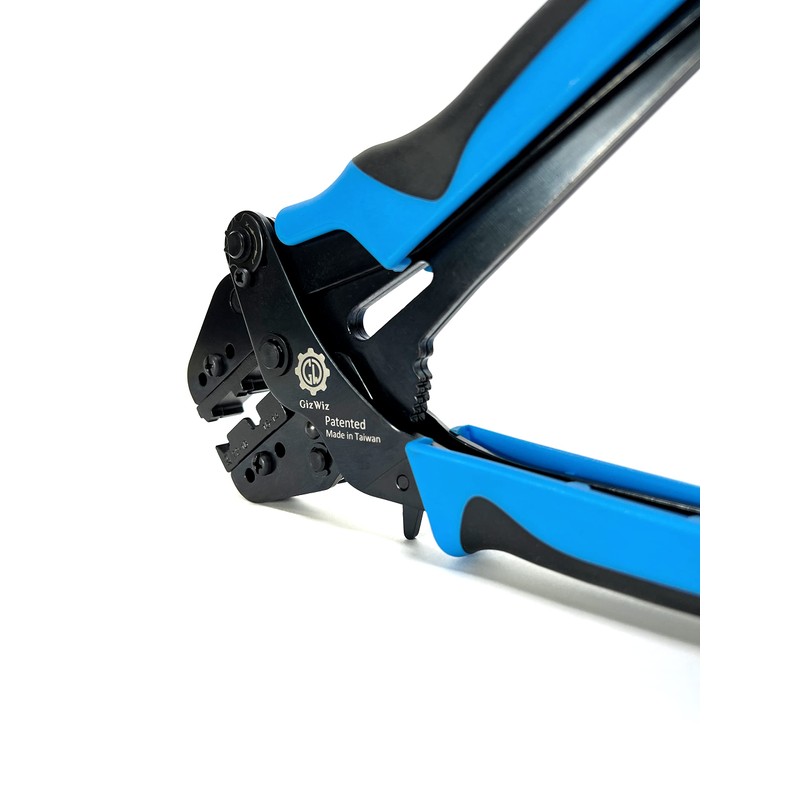 GIZWIZ Parallel Action Ratchet Crimp Tool for Non-insulated Flag Terminals
