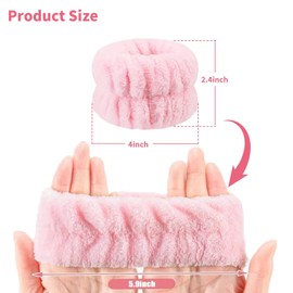 Amsomyin 8Pcs Microfiber Wrist Bands for Washing Face, Absorbent Face Washing Wristbands, Spa Wristbands for Face Washing, Wrist Towels for Washing Face, Prevent Water from Spilling Down Your Arms.