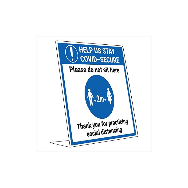 V Safety Covid Secure Desk Sign - Do Not Sit