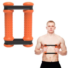 Rip Stick Efficient Upper Body Workout Equipment,Rip Muscle Workout Stick, Adjustable Resistance Bands with Wooden Handles, Portable Exercise Equipment, 8 Ripstick Bands (Orange)