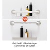 Decorative Grab Bar with Shelf, Plus Shampoo Shelf 19.5 Inch