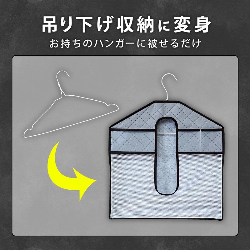 Astro 171-63 Hanging Closet Storage Case, Accessory Storage, Activated Charcoal,