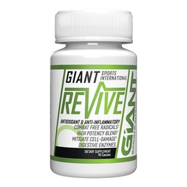 Giant Sports International | Revive Antioxidante y Antiinflamatorio | 90 Capsulas (30 ser) | Resveratrol | Quercetina | Bromelina | Curcumina de Cúrcuma | Enzimas Digestivas | Hecho en EUA