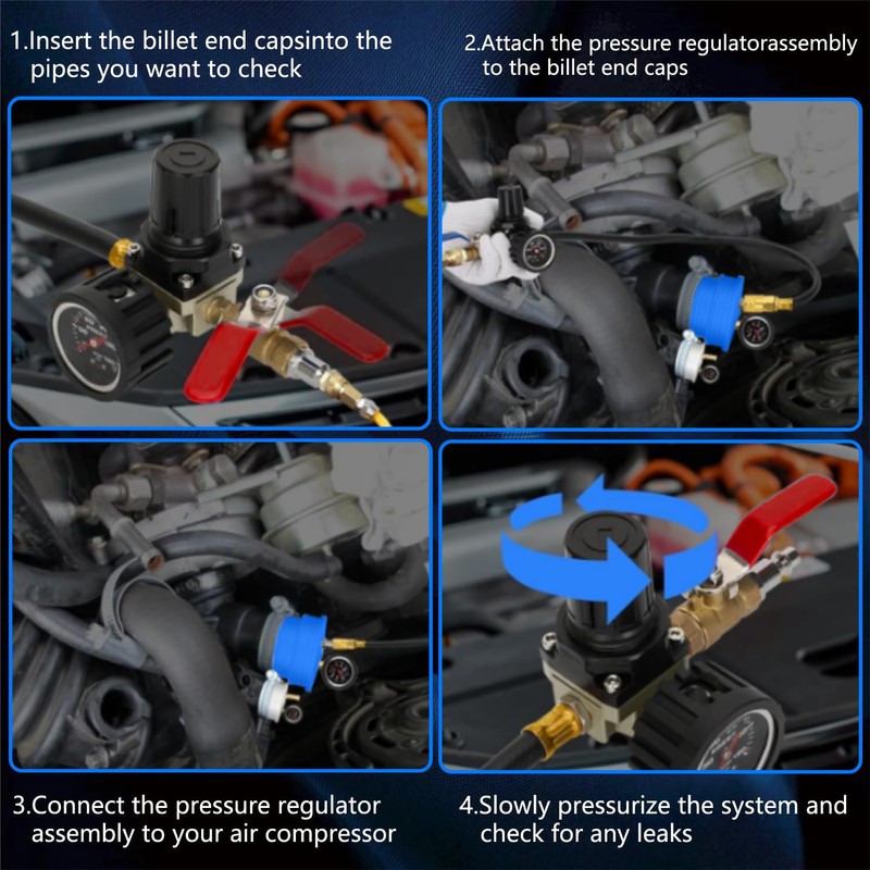 ZKTOOL Charge Air Cooler CAC Boost Leak Tester with 4"
