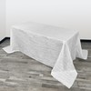 Your Chair Covers Rectangular Crinkle Taffeta Tablecloths, White 90" x