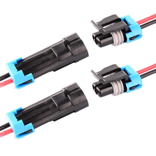 HUIQIAODS 2 Pin Way Car Waterproof Electrical Connector Plug with