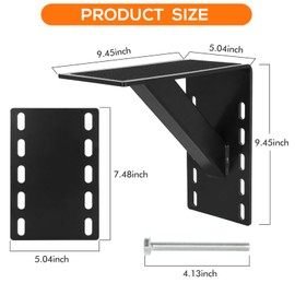 MECTL Heavy-Duty Frame Mount Boat Trailer Step with Non-Slip Surface, Supports Up to 300Lbs, Compatible with 4x3 Frames, Black Finish.