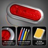 MADCATZ 2 Pcs of 6 Inch Red Oval LED Strobe