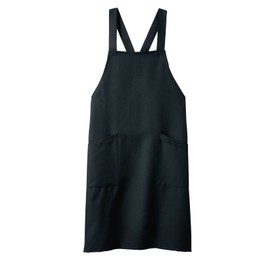 Montblanc 5-890 Apron, Bib Cover, Chlorine Resistant, Bleach, Fading, Anti-Fade, Disinfection, Washing, Strong, Antistatic, Environmentally Friendly, Black