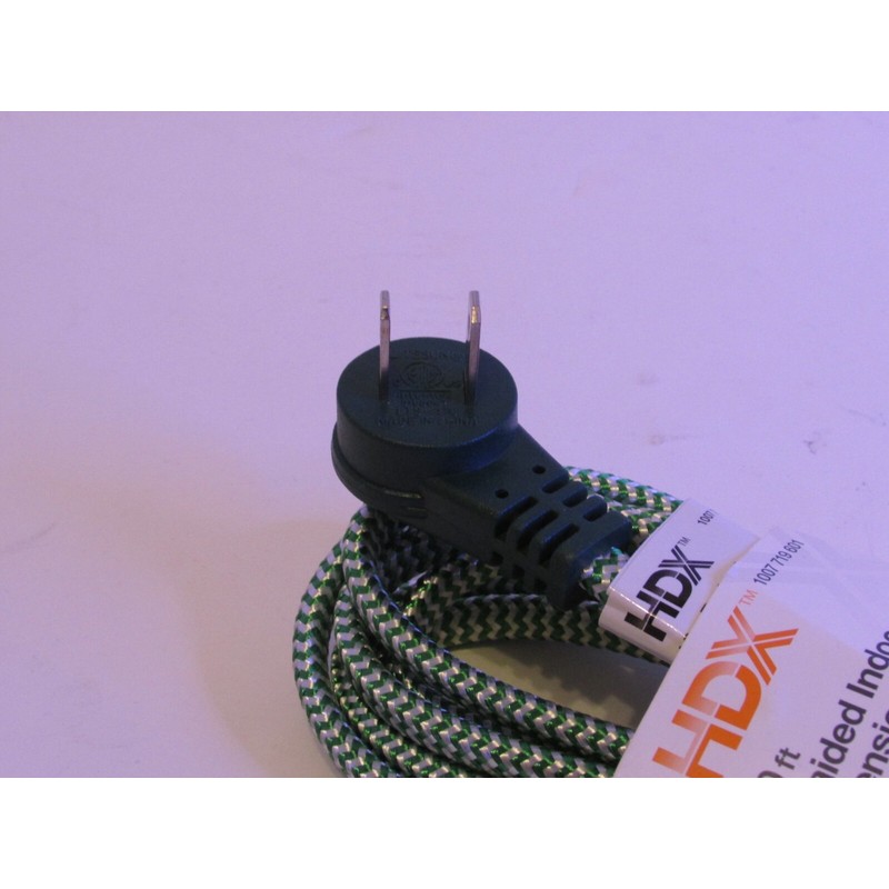 HDX 10 FEET BRAIDED INDOOR EXTENSION CORD 16 GAGE 3