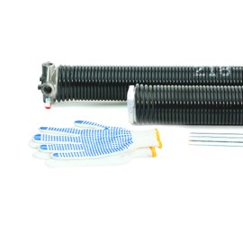 Haierc Pair of Heavy Duty Garage Door Torsion Springs with Precision Electrophoretic Black Coating for High Quality Replacement Mounting Wire Size x 2" Interior Size x 23" Length