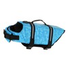 Dog Life Jacket Blue Bone Pattern Reflective Pet Dog Lifesaver