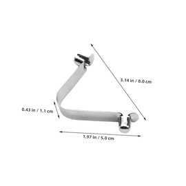 Abaodam 5pcs Stainless Steel Pool Pole Clips Durable V Shaped Spring Buckles for Pool Brush Skimmer Nets Leaf Rakes Easy to Install