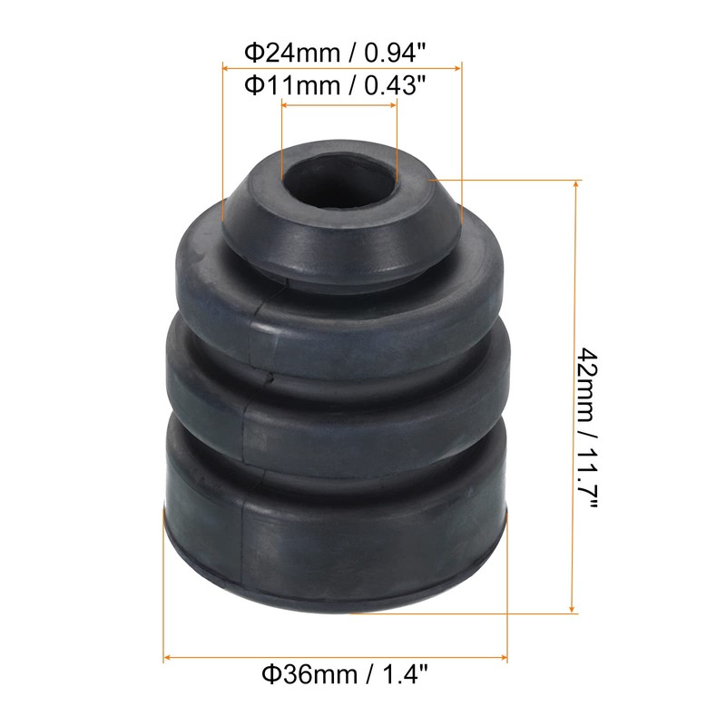 PATIKIL 1.4"x1.7" Refrigeration Compressor Rubber Mounting Feet, 6 Pack Foot
