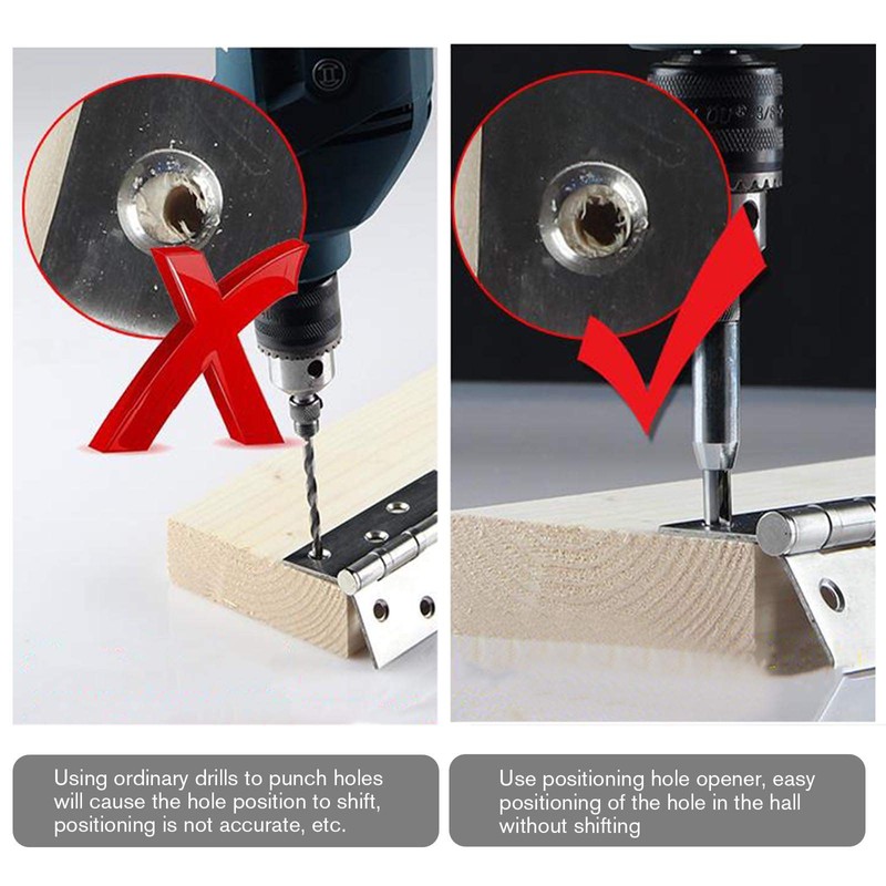 Create idea 18Pcs Hinge Drill Bit Set, Self Centering Drill