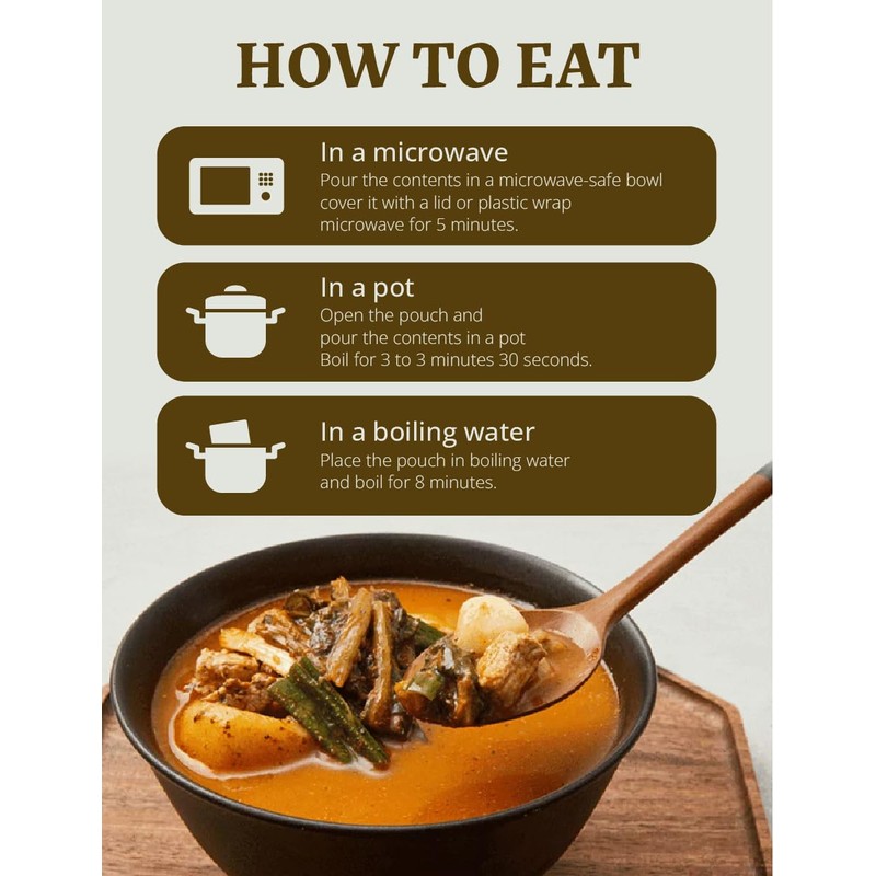 KULOSORY [Pack of 2]BIBIGO Korean Gamjatang Soup - 16.2oz /