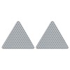 Quattroerre Fourerre 1649 Reflective Sticker Triangles, White, Set of 2