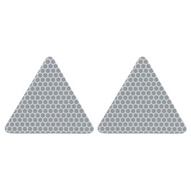 Quattroerre Fourerre 1649 Reflective Sticker Triangles, White, Set of 2