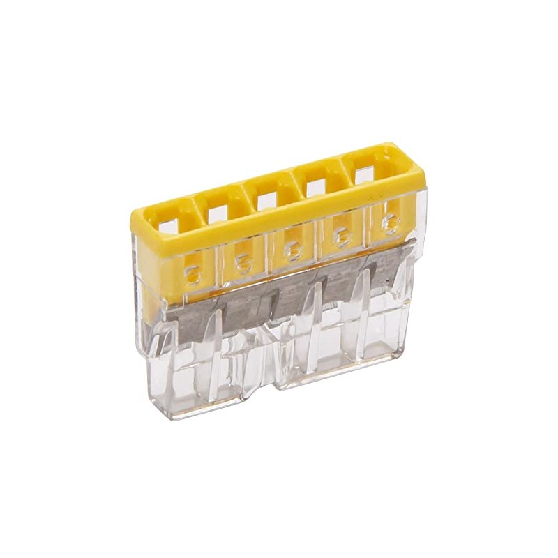Kopp 33346412 WAGO Compact Junction Terminal 5 Way Block Yellow