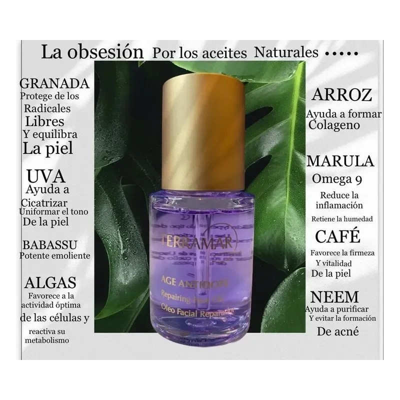 Aceite Óleo Facial Reparador Terramar de 30mL