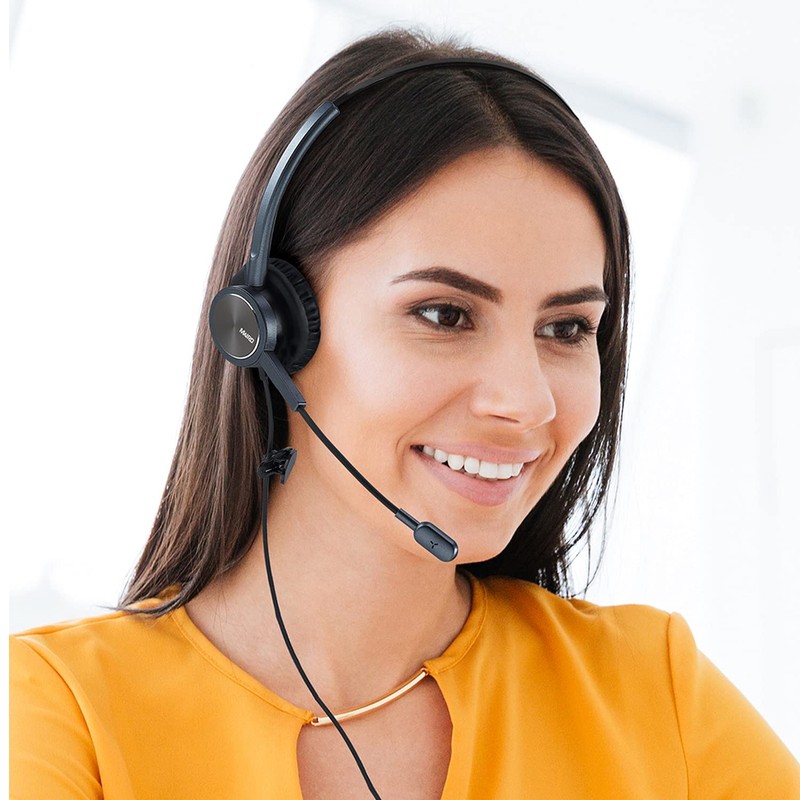 Auricular para teléfono con micrófono con cancelación de ruido compatible