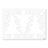 Large Pack Christmas Houses Trees Silhouettes, Window dressing Sticker, Spread