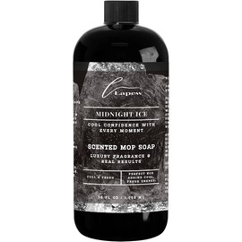 Lapew Midnight Ice Scented Mop Soap Concentrate 36 oz | Premium Fragranced Floor Cleaner | Streak-Free | Hard Floor Cleaning Solution | Eco Friendly | Made in USA (Black Ice)