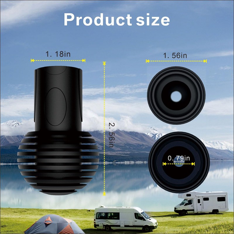 4 Packs RV Gutter Spout Caps, Easy to Install and