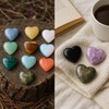 12 Pcs Healing Crystals Heart Stones Set, Healing Crystals with