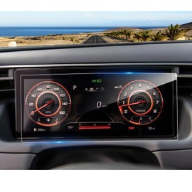 Coleya 2022 2023 2024 Santa Cruz Screen Protector for Hyundai Santa Cruz Digital Instrument Cluster, 2023 Santa Cruz Tempered Glass 2024 Santa Cruz Dashboard Screen Protector 10.25-inch (Dashboard)