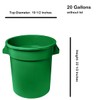 Zedfire Elegant Design, 20 Gallon Green Round Commercial Trash Can/Ingredient