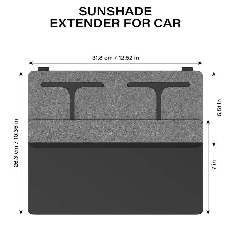 Polarized Car Sun Visor Extender, Upgraded Polarized Extender Sun Blocker