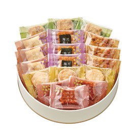 CHUOKEN SENBEI Kumitte, 6 Assorted Types, Bite Size, Individually Wrapped, Gift (48 Pieces)