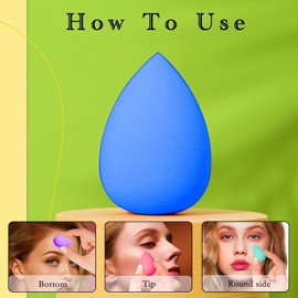 5 Pcs Multi colored Mini Beauty Blender Mini Makeup Sponges Soft and Flexible Multi Colored Beauty Blender Sponge for Foundation, Powder, Liquid, Beauty Gift Set Makeup Blenders and Sponges