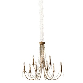 Designer Cords from Collections by Design Pearl 100% Real Silk Chandelier Chain Cover with Hook & Loop Closure 6 ft Long
