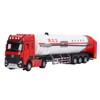 Alloy Gas Tanker Truck Model Water Spray High Simulation Detachable