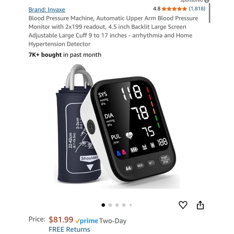 Invaxe Blood Pressure Cuff SAVE$$$$
