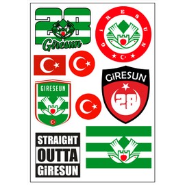 Daged Turkey Giresun Sticker Card 9 Pieces - Car Motorcycle Biker Flag Vinyl ST