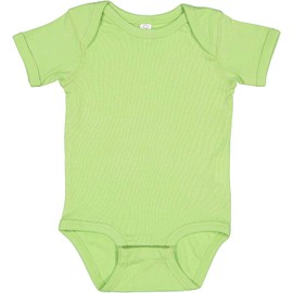RABBIT SKINS, Baby Soft Short-Sleeve Bodysuit, Key Lime, Newborn