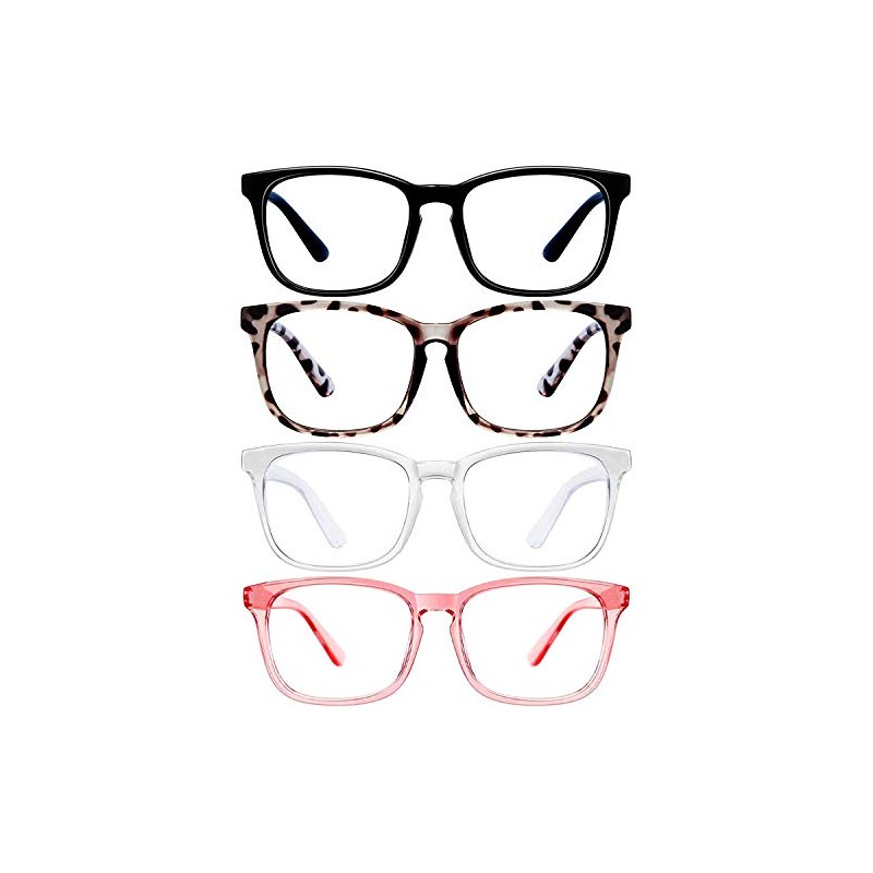 Blue Light Blocking Glasses Women Men, 4 Pack Anti Eyestrain
