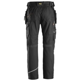 Snickers Workwear U621404043230 RuffWork Canvas Work Pants + Holster Pockets (Black/Black) - 32/30