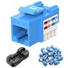 Cable Matters [UL Listed] 50-Pack 10Gbps Cat6 Keystone Jacks, RJ45
