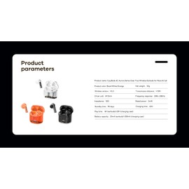 AMPLE Wireless Earbuds For Infinix Hot 40i, IPX4 Clear Casing True Wireless 5.3 Stereo Music Earbuds Lightweight Sport In Ear Earphones Headphones (ORANGE)