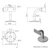 HANDLEZONE® 2 Pack Heavy Duty Handrail Bracket for Stair Bannister,